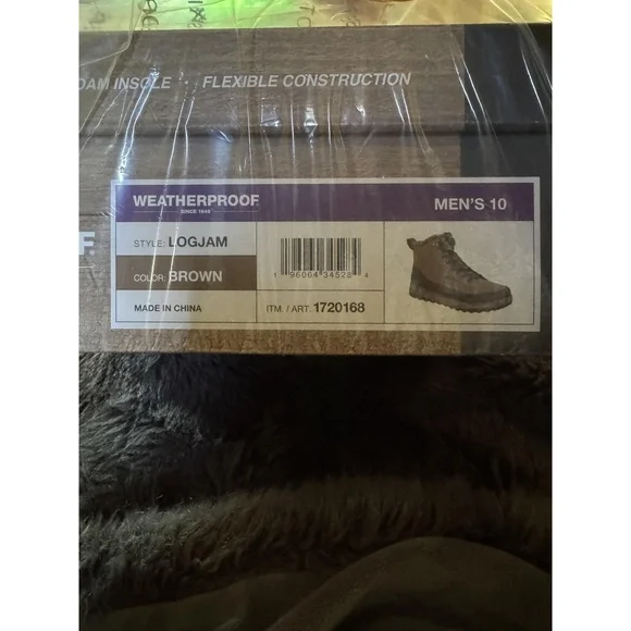 NIB Weatherproof Men’s Logjam Sneaker Boot – Brown – Size 10 - Picture 6 of 7
